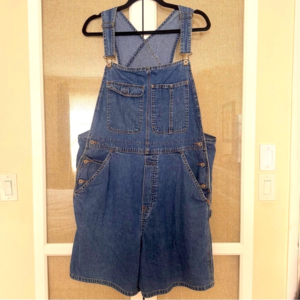 Old Navy Y2K Vintage Denim Overalls Shortalls XL EUC